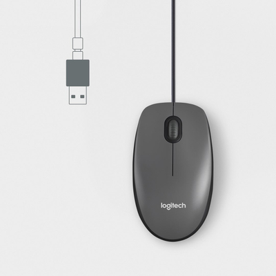 Maus Logitech M100, optik 1000 DPI, USB, i zi