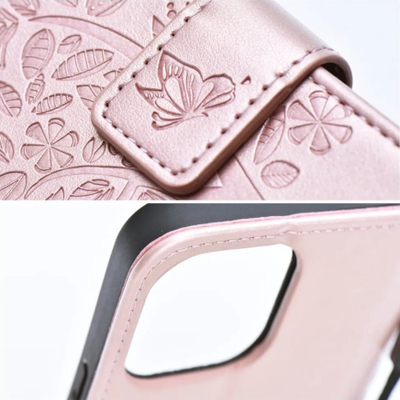 Këllëf portofol MEZZO për Xiaomi Mi 11 Lite 5G, me litar, lëkurë eko, rozë