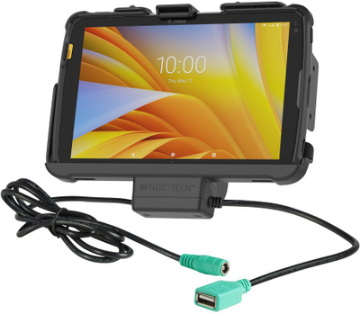 Dok stacionar për tablet RAM Mounts RAM HOL ZE21PDU, për Zebra ET40 ET45 10", me karikim USB, i zi