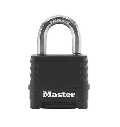 Комбиниран катанец MasterLock Excell M178EURD, 50mm, лак борон 9mm, со гумена обвивка