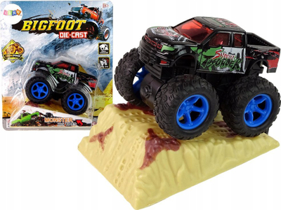 Makinë lodër Leantoys Suspension Car, Monster Truck, me rampë, shumëngjyrëshe