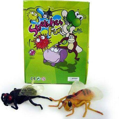 Figurë lodër grerëz gome Rubber Hornet HAB026, me kokrra të vogla, e butë, e përkulshme, me shumë ngjyra
