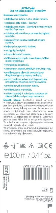 Ладен гел за мускули и зглобови Flos Lek Active, 100 ml, проѕирен