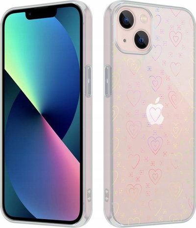 Mbulesë telefoni MX Holo Heart për iPhone 13 Pro Max, e tejdukshme, me efekt holografik