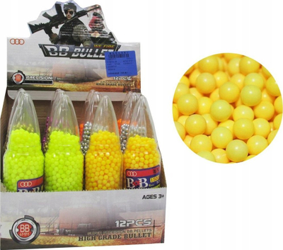 Rruaza BB plastike për airsoft B&B, 6mm, 1500 copë, shumëngjyrëshe