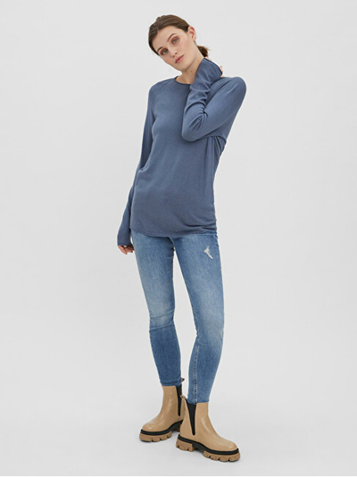 Triko VERO MODA VMNELLIE Relaxed Fit, e kaltër