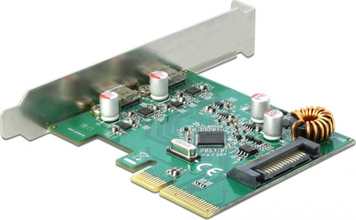 Kartë zgjeruese DeLOCK 90397, PCIe x4, 2x USB Type C, jeshile