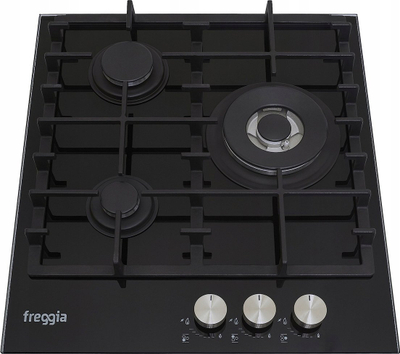 Pianurë me gaz Freggia HCG430VGTB, 3 vatra, 45 cm, e zezë