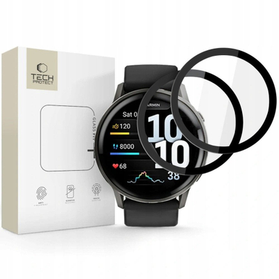 Mbrojtëse ekrani Hofi Tech-Protect Glas Flex+ për Garmin Venu 4 45mm, set me 2 copë, e zezë