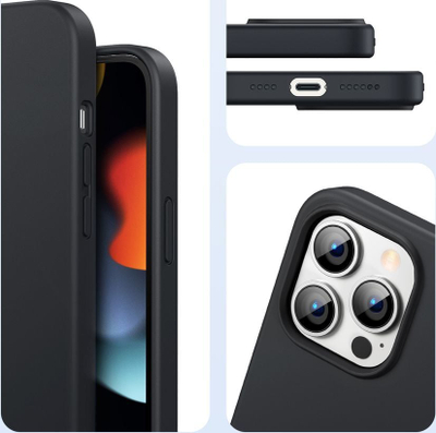 Kapak silikoni Ugreen Protective Silicone Case, për iPhone 13 Pro Max, i zi