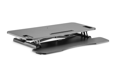 Shtesë tavoline Digitus Ergonomic Workspace Riser, 95x62 cm, lartësi që e çon vetë nga 10 në 50 cm, e zezë