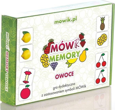 Loja edukative MÓWik Memory Fruits, lojë memorie me fruta, shumëngjyrëshe