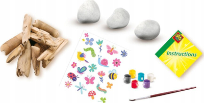 Set kreativ SES Creative për dekorim gurësh dhe druri deti, pikturim gurësh dhe druri, për kalamaj