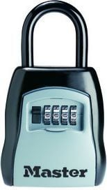 Kuti kasafortë për çelësa Master Lock 5400E, me kod me 4 shifra, mban gjer në 3 çelësa, ngjyrë e zezë