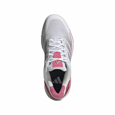 Atlete padel Adidas Crazyquick Boost W, për goca, të bardha me rozë