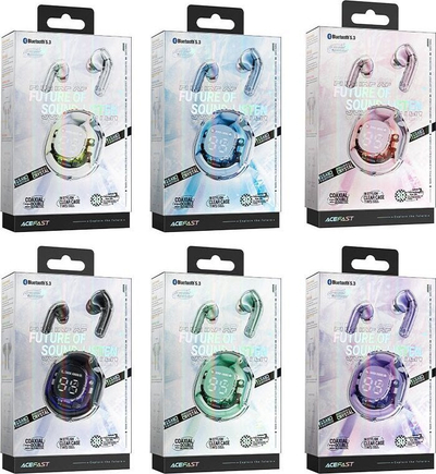 Kufje wireless ACEFAST TWS, Bluetooth, me ulje zhurme, blu akull