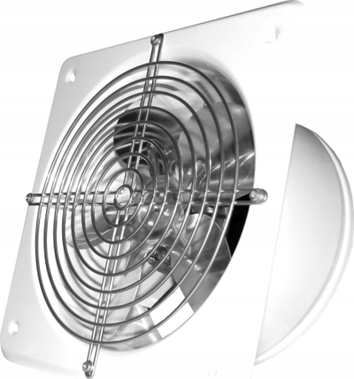 Ventilator industrial axial Fi 200, mur, diametër 200mm, i bardhë