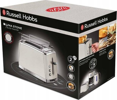 Toaster Russell Hobbs Luna Stone 26970 56, 2 feta, funksion shkrirjeje, bezhë