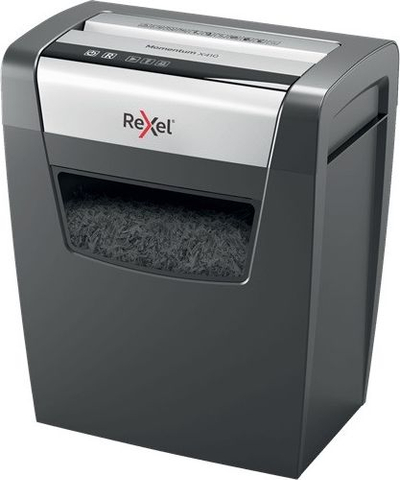 Shredder Rexel Momentum X410 P-4, 10 fletë, kosh 23L
