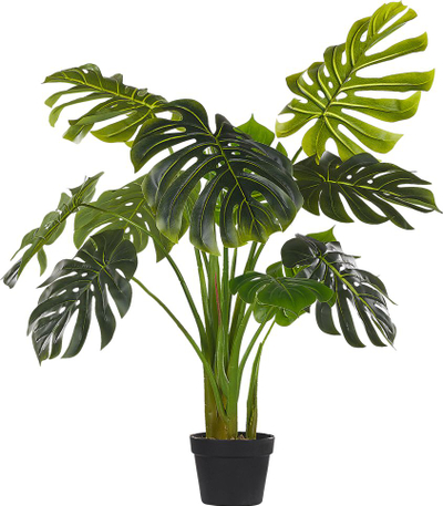 Bimë artificiale dekorative Monstera Plant, me vazo, e gjelbër
