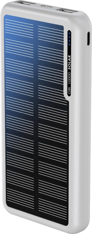 Power bank Boompods Solar Obi, 10000mAh, panele diellore, i bardhë