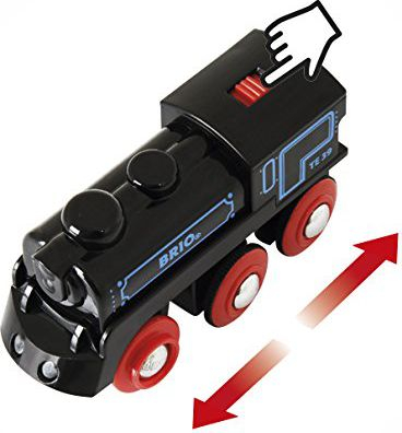 Локомотива играчка Brio со полнење преку USB 33596, електрична, црно-црвена