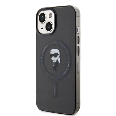 Kapak telefoni Karl Lagerfeld KLHMP15SHFCKNOK, iPhone 15 6.1", MagSafe, i zi