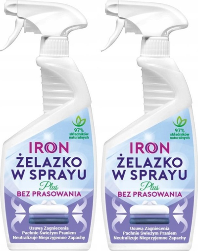Спреј за пеглање IRON, сет 750ml, 2x100ml, проѕирен