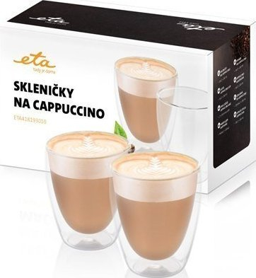 Set gotash kafe ETA Cappuccino Glasses 4181 93010, 240 ml, 2 copë, transparent