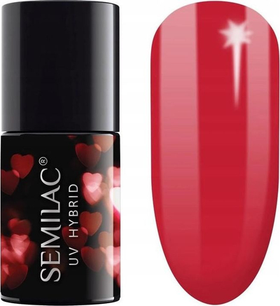 Llak gjeli hibrid Semilac 231 Girl on Fire, 7ml, i kuq