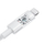 Kabllo karikimi Baseus Gem, USB A në Lightning, 2.4A, 2m, e bardhë
