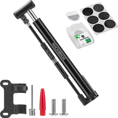 Pompa biçiklete Rockbros 42322821001, 120 PSI, me manometër, e zezë