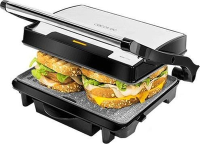 Grill elektrik Cecotec Rock n Grill 1500 Rapid, 1500W, shtresë jo ngjitëse, argjendtë