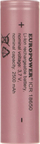 Bateri Li Ion Europower ICR 18650, 3.7V, 2500mAh