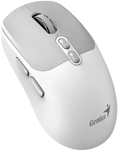 Mouse wireless Genius NX-8080S BT, 1600 DPI, optik, i bardhë-gri