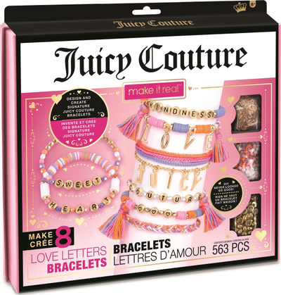 Set kreativ Juicy Couture Love Letters, DIY byzylykë, 8 byzylykë, 563 pjesë