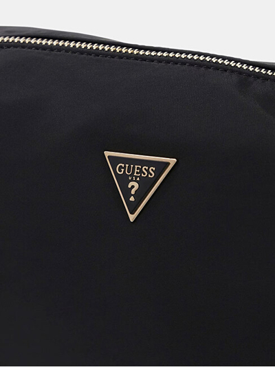 Neseser tualeti GUESS Large Top Zip, najlon, i zi