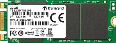 SSD M.2 Transcend 600S, 32GB, SATA III
