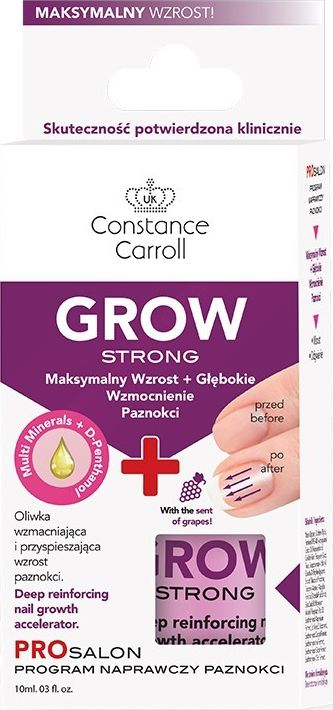 Kondicioner për thonj Constance Carroll Grow Strong, 10ml, transparent