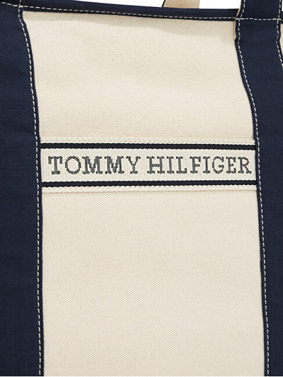 Çantë plazhi për femra Tommy Hilfiger, bezhë/ e zezë