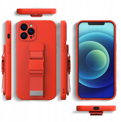 Mbrojtëse telefoni Hurtel Gel Case, për Samsung Galaxy A22 4G, me kordele zinxhir, e zezë