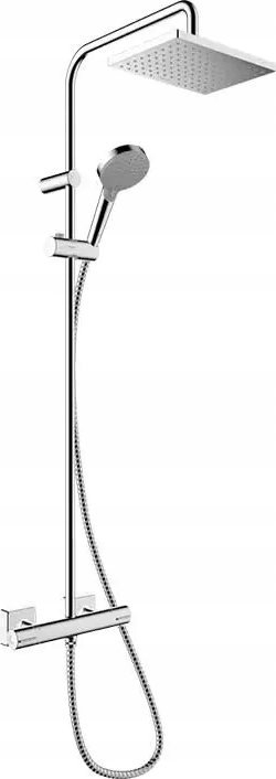 Set dushi Hansgrohe Vernis Shape, bateri termostatike, kokë fikse dhe dush dore, krom