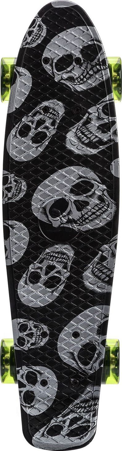 Skateboard Meteor Multicolor Skulls 22607, plastik, rrota poliuretani, i zi