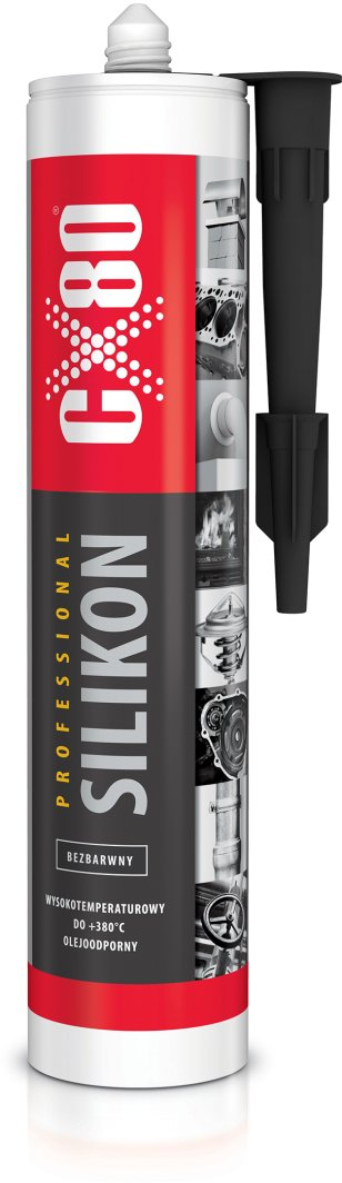 Silikon profesional CX80 Colorless High Temperature, rezistent deri 380°C, 310ml, transparent