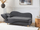 Divan chaise lounge dopio, kadife me vend për rrobat poshtë, shpinore që lëviz, gri e errët