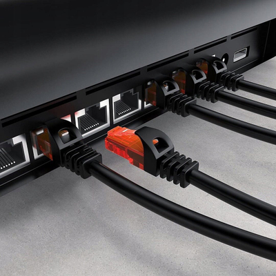 Kabllo rrjeti LIBOX LB0075-7.5, UTP Cat.6, 7.5 m, e zezë