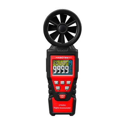 Anemometër digjital Habotest HT625A, ekran me ngjyra, portativ, i kuq e zi