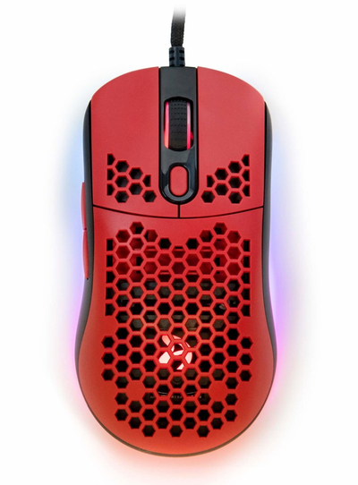 Mouse lojrash Arozzi Favo, 7 butona, RGB, i zi me të kuqe