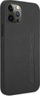 Mbulesë telefoni Mercedes AMG Hardcase Leather për iPhone 12 Pro Max, lëkurë natyrale, e zezë