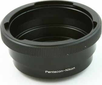 Adapter objektivi Pixco Nikon Ai AiS AF për Pentacon Six, metalik, i zi